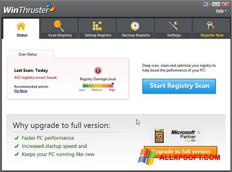 Screenshot WinThruster für Windows XP