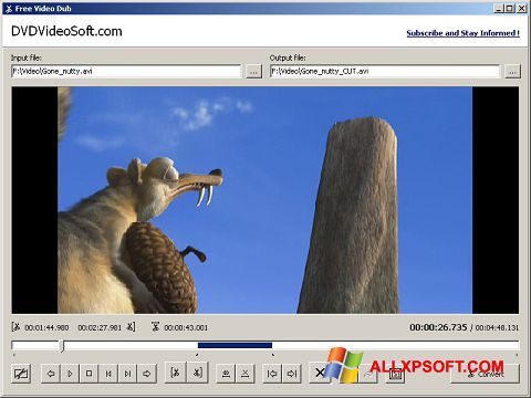 Screenshot Free Video Dub für Windows XP