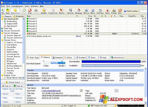 Screenshot BitComet für Windows XP