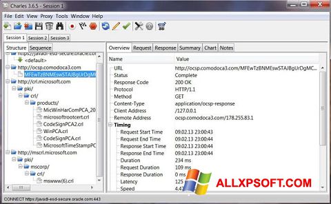 Screenshot Charles für Windows XP