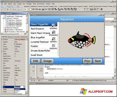 Screenshot Lazarus für Windows XP