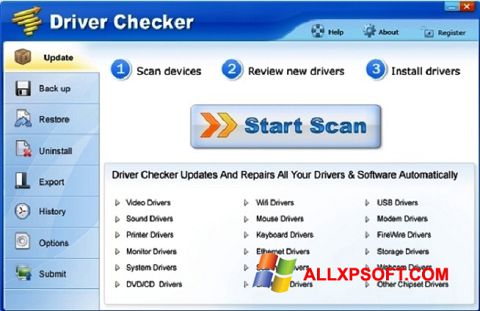 Screenshot Driver Checker für Windows XP