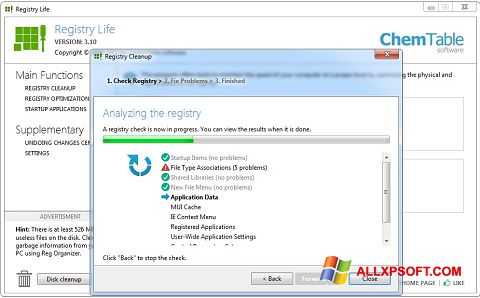 Screenshot Registry Life für Windows XP