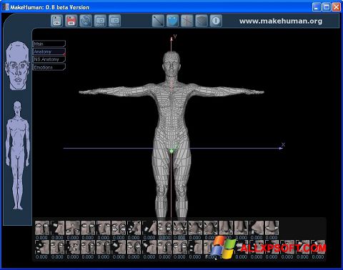 Screenshot MakeHuman für Windows XP