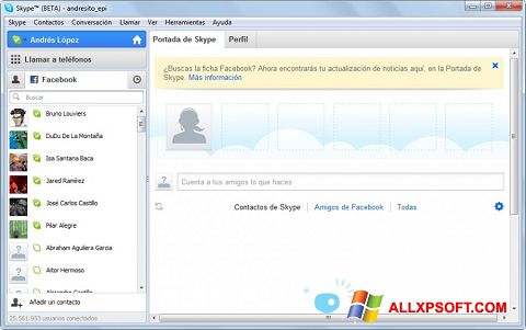 Screenshot Skype Beta für Windows XP