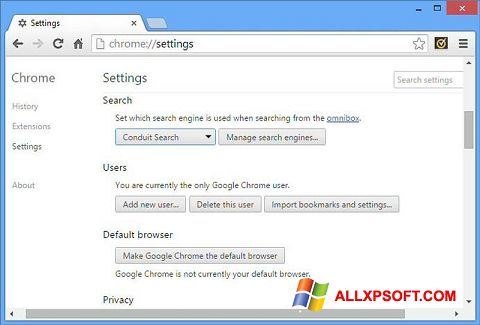 Screenshot Chrome Cleanup Tool für Windows XP