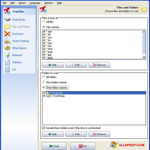 Screenshot DupKiller für Windows XP