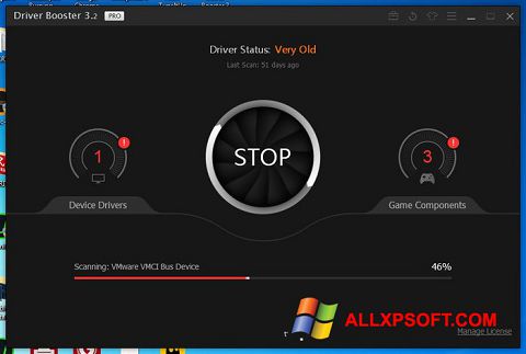 Screenshot Driver Booster für Windows XP
