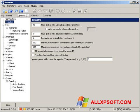 Screenshot Vuze für Windows XP