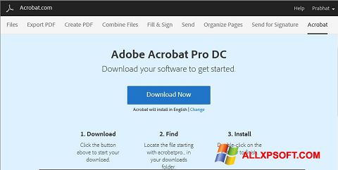 Screenshot Adobe Acrobat für Windows XP