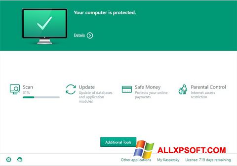 Screenshot Kaspersky Total Security für Windows XP