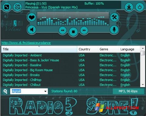 Screenshot RadioSure für Windows XP
