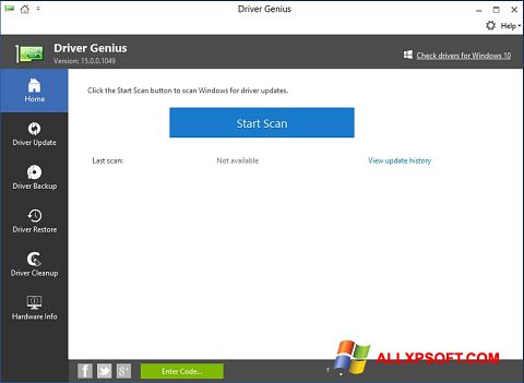 Screenshot DriverScanner für Windows XP