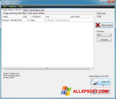 Screenshot XBoot für Windows XP