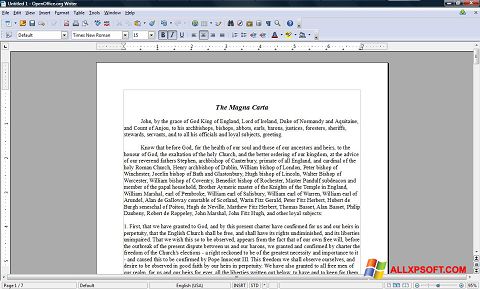 Screenshot OpenOffice für Windows XP