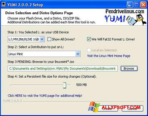 Screenshot YUMI für Windows XP