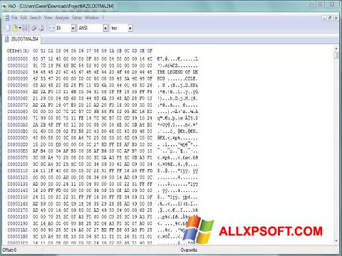 Screenshot Hex Editor für Windows XP
