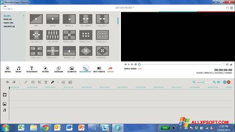 Screenshot Wondershare Filmora für Windows XP