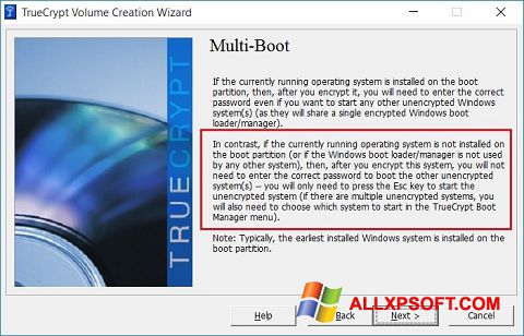 Screenshot MultiBoot für Windows XP
