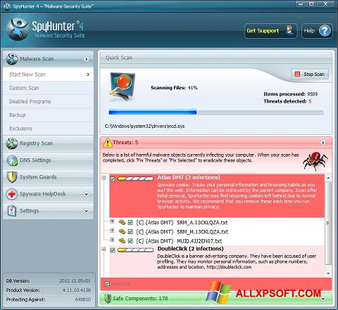 Screenshot SpyHunter für Windows XP